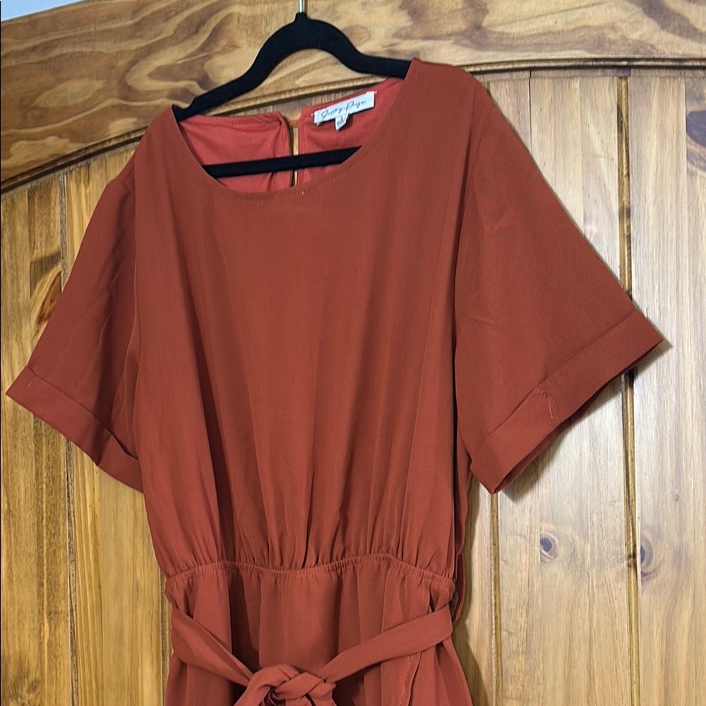 Fall Rust Maxi Dress - Picture 3 of 4